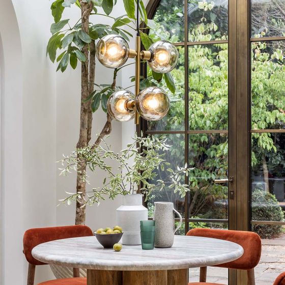 Atkin and Thyme Mina Pendant Light On 