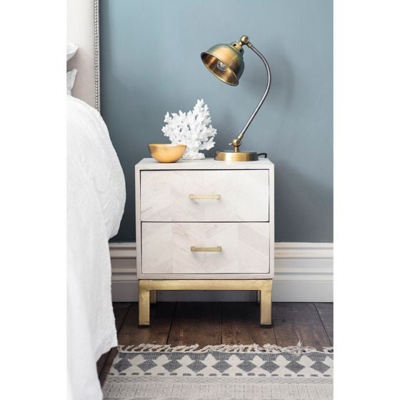 Chevron Bedside Drawers | Atkin and Thyme