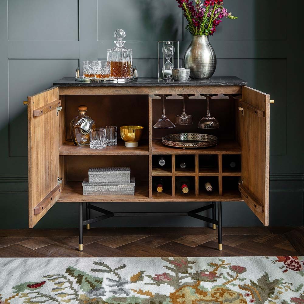 Berkeley Sideboard Wooden Drinks Cabine | Atkin and Thyme