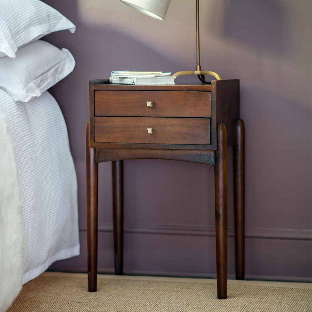 Marlow Bedside Table - Dark Stain, Atkin and Thyme